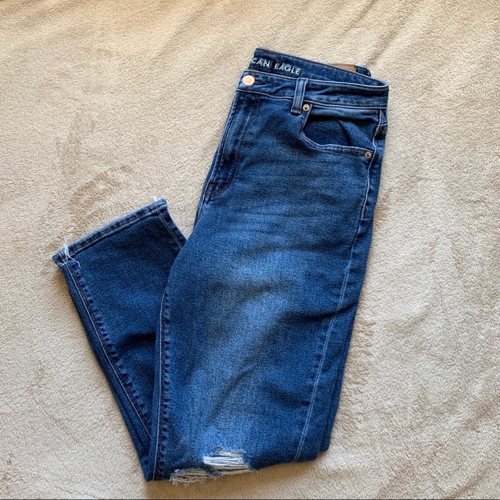 American Eagle: Dark Wash Mom Jeans